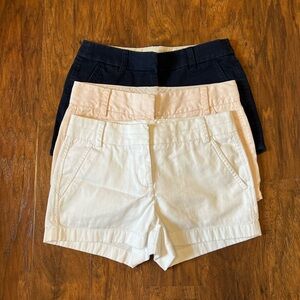 J. Crew Casual Cotton Shorts Size 00 | LOT of 3 shorts